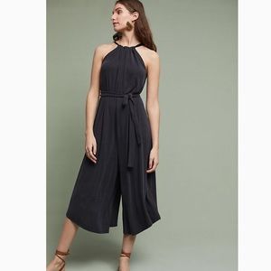 Anthropologie Wide Leg Halter Jumpsuit